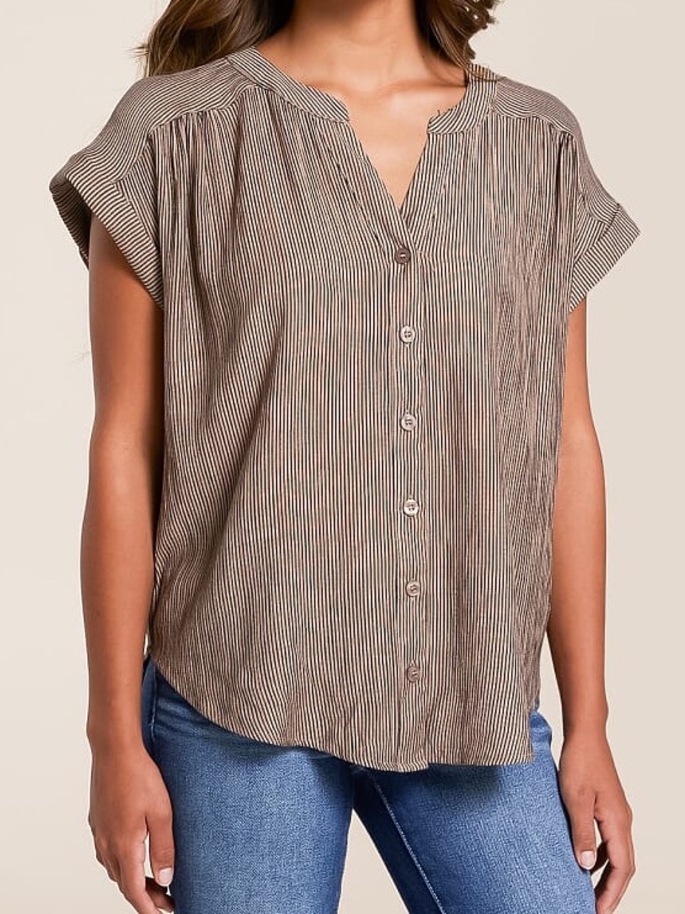 Blu Pepper Striped Blouse